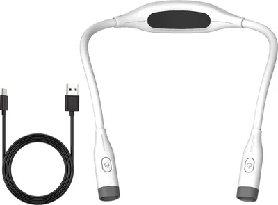 Produktbild von LED Nackenleselampe, Leselampe Hals, mit 3 Farbtemperaturen, 3 Helligkeiten und USB-C Aufladung
