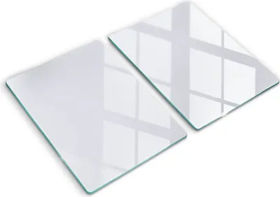 Produktbild von Abdeckung Glas - Küchenabdeckung - 2x40x52 cm - Abdeckplatte -weiße Farbe