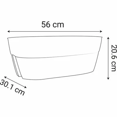 Obrázok produktu pre EDA 013586 G.ANT SX EDA hrniec na zábradlie "OSAKA", (š)560 x (d)300 mm, antracit