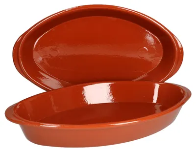 Obrázek produktu pro sada 2 oválných zapékacích misek Boris clay 39x23cm velikost L Středověký Viking