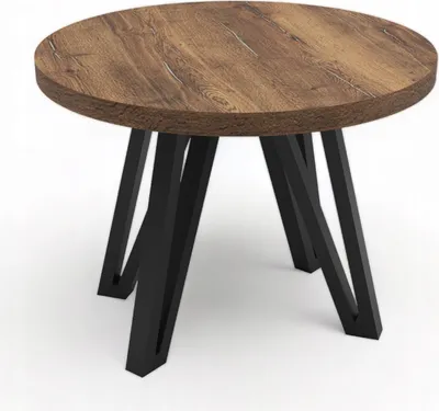 Obrázek produktu pro Kulatý stůl METAL OAK HALIFAX ZINNOVATED Ø90/190 cm