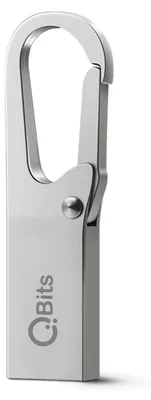Produktbild von 64 GB USB 2.0 Stick Flash Drive Aluminium Schlüsselanhänger Karabiner Schlüsselring Metall Speicherstick Memorystick kompakt Farbe: Silber