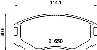 Produktbild von HELLA Bremsbeläge Satz Vorne Bremsklötze für DAIHATSU TERIOS (J2) 8DB 355 017-161