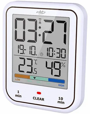 Image de Horloge numérique de salle de bains avec thermomètre-hygromètre
