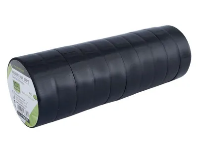 Zdjęcie produktu dla Taśmy izolacyjne PVC 0,13 mm x 15 mm x 5 m, czarne, 10 szt.