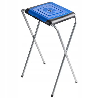 Image de KADAX Support pour tri sélectif "Amal", Support pour sacs poubelle avec couvercle plastique, Support pour sacs poubelle, Individuel, Bleu