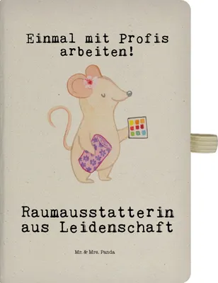 Produktbild von Mr. & Mrs. Panda notizbuch Raumausstatterin Leidenschaft - Transparent - Geschenk, Adressbuch, Tagebuch, Reisetagebuch, A5, Journal