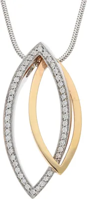Produktbild von JuwelmaLux Anhänger 750 Weißgold Rotgold mit Brillanten JL30-02-1305