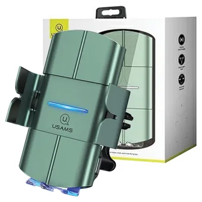 Produktbild von Usams Induktionsgriff Us-Cd133 10W automatisch für Lüftungsgitter. Grün/Grün Starod Cd133Zj02
