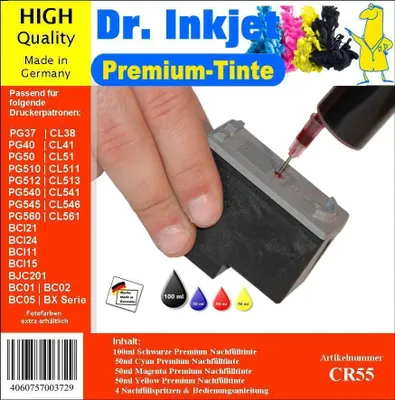 Produktbild von PG540 + CL541 Druckertinte 250ml Dr. Inkjet Starterpack
