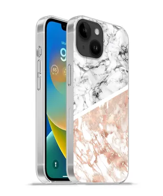 Produktbild von MuchoWow® Handyhülle Schutzhülle Hülle für Apple iPhone 14 - Softcase Marmor - Rosa - Abstrakt - Luxus Silikon Softcase Handy Hülle - Mobiltelefonhülle