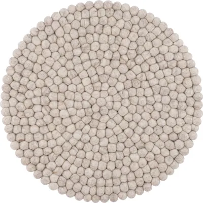 Image de Coussin d'assise rond en feutre Mono Beige