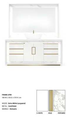Produktbild von Weißer Badezimmerschrank Badezimmermöbel Regal Badezimmerschrank Holzregale