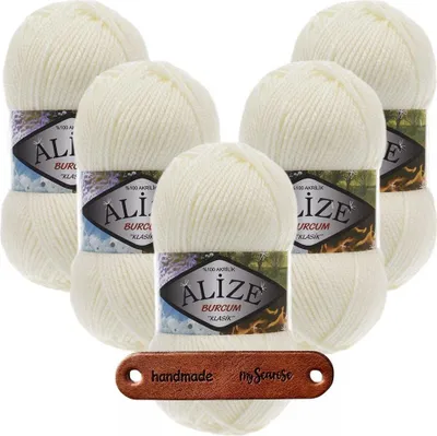 Produktbild von 5 x ALIZE Burcum 62 Light Cream mit Label