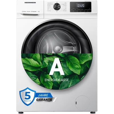 Produktbild von Heinner HWM-H9014INVA Waschmaschine 9 kg, 1400 U/min, Dampffunktion, LED-Display, , Weiß