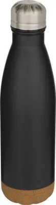 Image de Floso - "Cove" bouteille d'eau isolée, liège, double paroi, 500ml PF4784 (taille unique) (Noir)