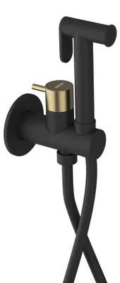 Image de ULTRAMIX robinetterie encastrée pour bidet avec stop douche, noir mat/or mat