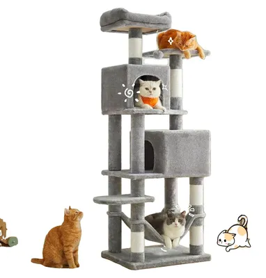Productafbeelding van Kattenmeubel, meerlaags ontwerp, krabpaal, grijs
