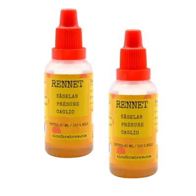 Produktbild von 2 x Alcofermbrew Naturlab Flüssige 30ml – Käse Lab Kälberlab Käselab Labextrakt