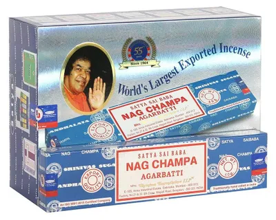 Räucherstäbchen Nag Champa, Holz, 22 x 13 x 8 cm, 180 Stück