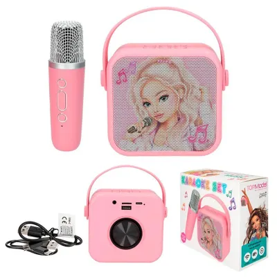 Produktbild von TOPModel Karaoke-Set mit Mikrofon, Pink, 4 Stimm-Veränderungen, Bluetooth