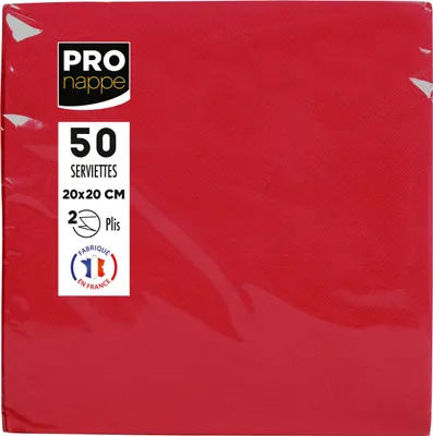 Produktbild von Pronappe 16x Pack 50 Cocktail-Servietten Tissue, 2-lagig 20x20cm Rot SV622009I