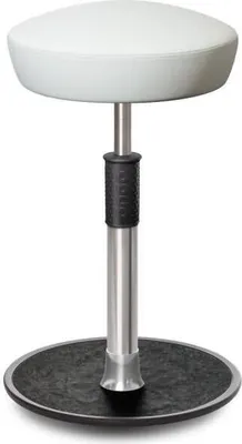Produktbild von Sitz- Stehhocker Free Tall Hutsitz Boxmark Leder Weiß chrom /schwarz.