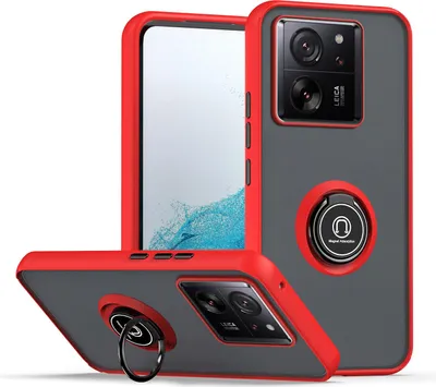 Produktbild von Für Xiaomi 13 T / 13 T Pro Shadow Design TPU + PC Schutz Hülle Tasche Case Schutzhülle Rot / Schwarz