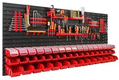Imagen del producto de 48 cajas de almacenamiento con estantería para taller o garaje