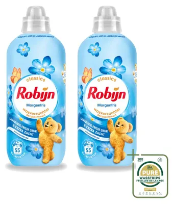 Produktbild von 2 x Robijn Wasverzachter Morgenfris - 1,1 l - Vorratspackung - 2 Stücke