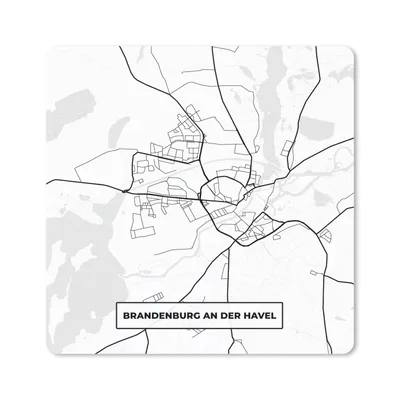 Produktbild von MuchoWow® Mauspad Mousepad Brandenburg an der Havel - Karte - Stadtplan 30x30 cm - Mousepads - Maus Mat - Pad - Mausunterlage - Gaming