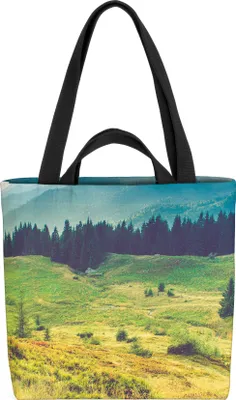 Produktbild von VOID Berglandschaft Berge Wald Tasche 33x33x14cm,15l Einkaufs-Beutel Shopper Einkaufs-Tasche Bag