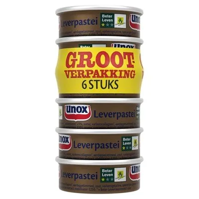 Produktbild von Unox Leverpastei Leberwurst Aufstrich 6 x 56g