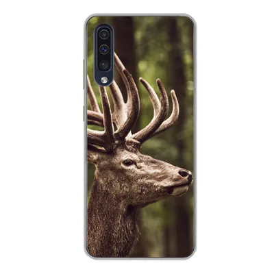 Produktbild von MuchoWow® Handyhülle Schutzhülle Hülle für Samsung Galaxy A50 Hirsch - Natur - Geweih - Wald - Tiere Silikon Softcase Handy Hülle - Mobiltelefonhülle