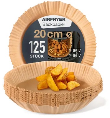 Obrázok produktu pre Moritz & Moritz, papier na pečenie do fritézy, kruhový, priemer 20 cm, 125 kusov