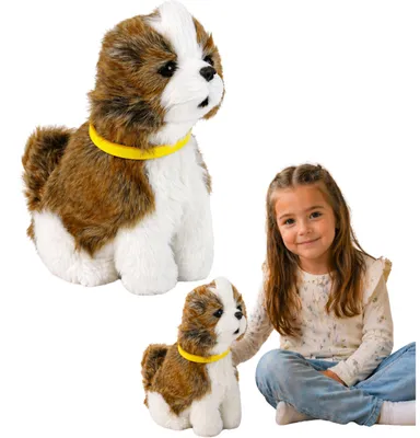 Imagen del producto de Perro de peluche interactivo de piel suave raza Shih Tzu