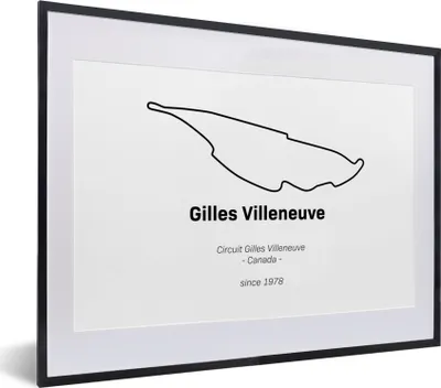 Produktbild von MuchoWow® Gerahmtes Poster Formel 1 - Kanada - Rennstrecke 40x30 cm - Poster mit Schwarzem Bilderrahmen Wandposter Rahmen Foto Bilder - Bilderrahmen - Poster im Rahmen