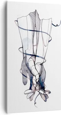 Produktbild von Bild auf Leinwand - Leinwandbild - Einteilig - Hände Surrealismus Grafik - 55x100cm - Wand Bild - Wanddeko - Wandbilder - Leinwanddruck - Bilder - Wanddekoration - Leinwand bilder - PA55x100-4447
