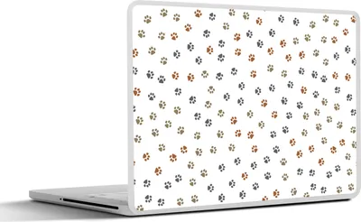 Produktbild von MuchoWow® Laptop Aufkleber Sticker Cover Katzen - Pfotenabdruck - Haustiere - Muster 40x30 cm - Laptop Dekoration - Selbstklebend