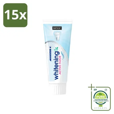 Produktbild von 15 x Sence Whitening Zahncreme mit Fluorid - 75 ml - Großpackung - 15 Stücke