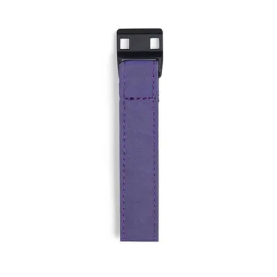 A product shot of a purple strap with a black connector, isolated on a white background.