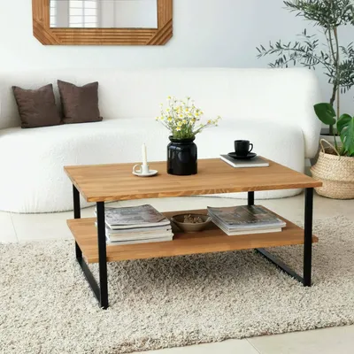 Immagine prodotto di Dmora Tavolino da Salotto Aprica 60x85x40h cm Nero, un Vano Portariviste