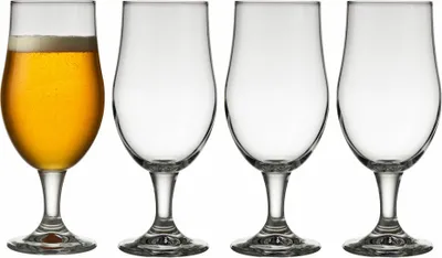 Produktbild von Lyngby Glas Bierglas Juvel 4er Set, Pilsglas, Stielglas, Glas, Klar, 490 ml, 916181