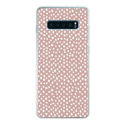 Produktbild von MuchoWow® Handyhülle Schutzhülle Hülle für Samsung Galaxy S10 Lite Polka dots - Weiß - Rosa Silikon Softcase Handy Hülle - Schutz