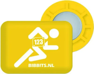 Produktbild von BibBits - Magnetische Startnummernhalter, Farbe:Gelb