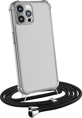 Produktbild von Handykette für Apple iPhone 12 | 12 Pro - Handyhülle mit Schnur Cover in Schwarz