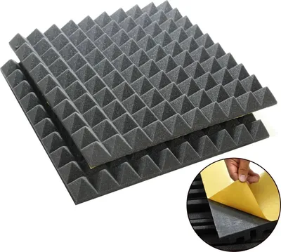 Zdjęcie produktu dla Veles-X Acoustic Pyramids Self-Adhesive 30 x 30 x 3 cm - MVSS 302 Anthracite Chłonny panel piankowy