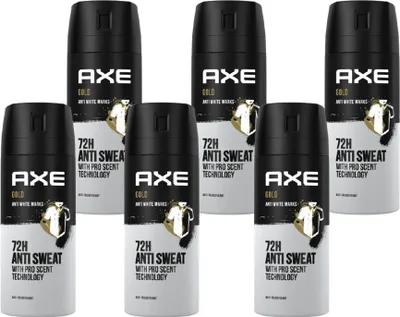 Produktbild von Deo Axe Gold 6x 150ml Deospray Deodorant Bodyspray Antitranspirant