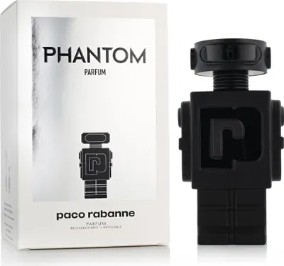 Produktbild von Rabanne Phantom Parfum, Männer, 150 ml, Nicht nachfüllbare Flasche, Bergamotte, Kardamom, Zitrone, Rhabarber, Zedernholz, Geranium, Lavendel, Patschuli, Tolu-Balsam, Vanille, Vetiver