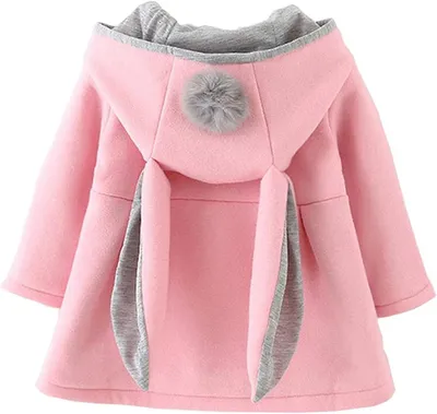 Produktbild von Babyjacke mit Kapuze, Baumwolle, Hasenohren, 9 Monate bis 3 Jahre, Dicke Warme Kleidung für Herbst und Winter